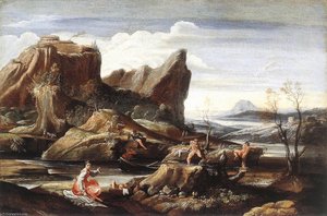 Antonio Landscape With Bathers — Ludovico Carracci