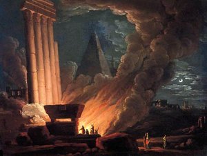 The Funeral Pyre — Joseph Wright Of Derby