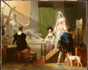 Diane De Poitiers Dans L'atelier De Jean Goujon — Alexandre Évariste Fragonard