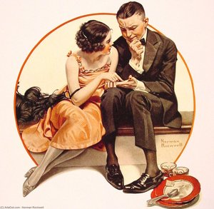 Niña Leyendo La Palma — Norman Rockwell