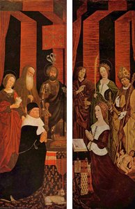 Triptych Of The Burning Bush, Left And Right Wing, Scenes Portrait Of King Rene Of Anjou And His Wife Jeanne De Laval — Nicolas Froment