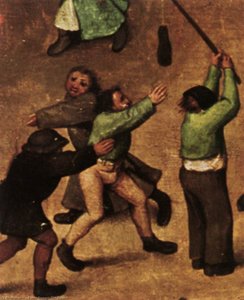 Children's Games (detail) — Pieter Bruegel The Elder