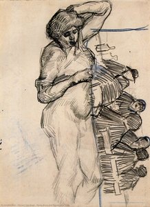 Sterbender Sklave Und Figuren Am Tisch — Vincent Willem Van Gogh