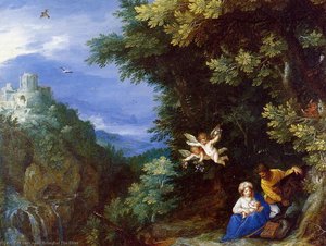 The Rest On The Flight To Egypt 1 — Jan Brueghel The Elder