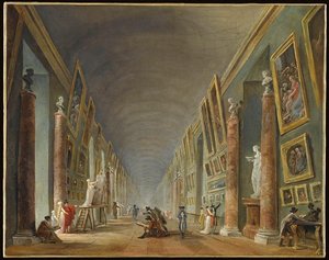 La Grande Galerie Du Louvre Apres 1801 — Hubert Robert