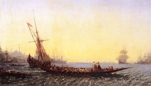 Harbor In Constantinople — Félix François Georges Philibert Ziem