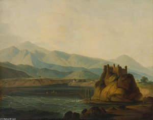 The Rope Bridge At Serinagur — Thomas And William Daniell