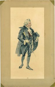 Tosca - Costume Sketch For Scarpia — Adolf Hohenstein