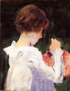 Study Of Polly Barnard For ''carnation, Lily, Lily, Rose'' — John Singer Sargent