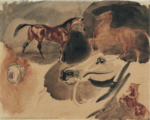 Estudio De Caballos — Eugène Delacroix