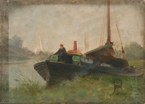 A Barge — John Arthur Fraser