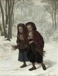 Collecting Faggots In The Snow — Andre Henri Dargelas