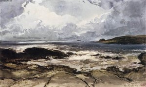 Rocks At Saint-malo — Eugène Isabey