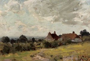 In Hampshire, A Landscape With Cottages — José Weiss