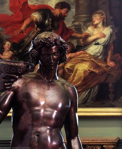 Bacchus (detail) — Massimiliano Soldani-benzi