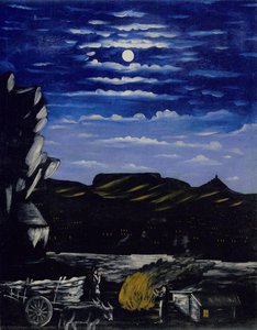 Arsenalskaya Mountain At Night — Niko Pirosmani
