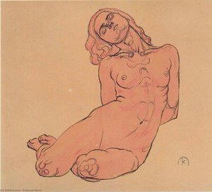 A Crouching Woman — Koloman Moser
