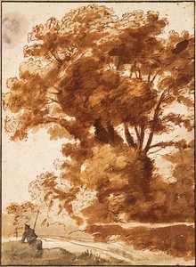 Grupo De Árboles Y Pastor Descansando — Claude Lorrain (claude Gellée)