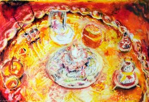 Dad's Gong Table — Medina Ann Hammad