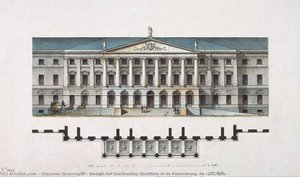 Design For The Smolny Institute In St Petersburg (façade) — Giacomo Quarenghi