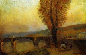 Bridge And Rider — Albert-charles Lebourg