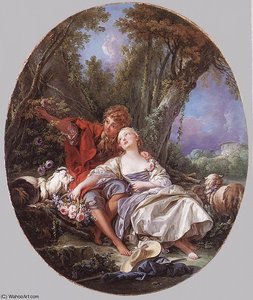 Shepherd And Shepherdess Reposing — François Boucher