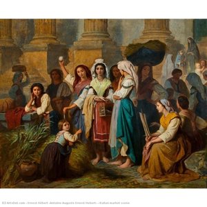 Italian Market Scene — 欧内斯特·埃贝尔