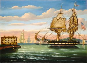 Bay Of New York, Sunset — Thomas Chambers