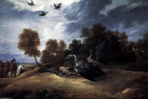 Heron Hunting With The Archduke Leopold Wilhelm — ダフィット・テニールス（若者）