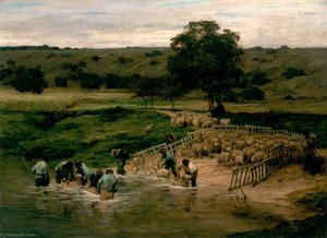 Le Lavage Des Moutons — Леон Лермит