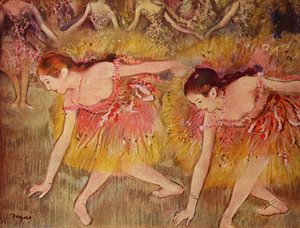 Dancers Bending Down — Edgar Degas