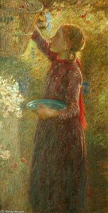 The Bird Cage — Edward William Stott