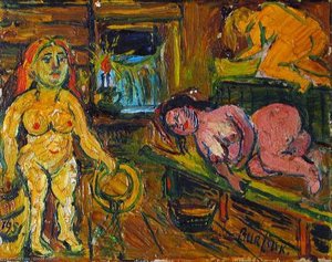 In The Bathhouse — David Davidovich Burliuk