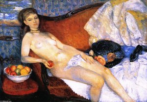 Nude With Apple — William James Glackens