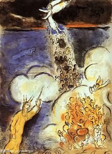 Moses Calls The Waters Down Upon The Egyptian Army — Marc Chagall
