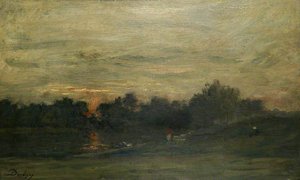 Landscape Sunset — Charles-françois Daubigny