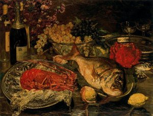 Christmas Still Life With Fish — Ignacio Díaz Olano