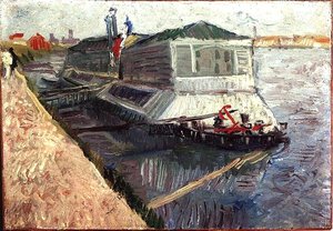 Bathing Float On The Seine At Asnieres — Vincent Willem Van Gogh