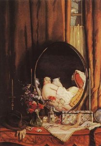 Intimate Reflection In The Mirror On The Dressing Table — Konstantin Andreevic Somov