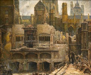 Demolition Of The Blitzed House Of Commons — Frank Ernest Beresford