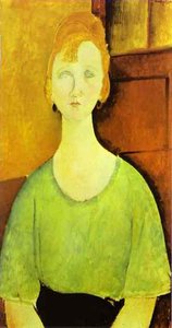 Das Mädchen Im Grünen Blusentuch — Amedeo Modigliani