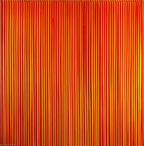 Poured Lines, Light Red, Green, Blue, Yellow, Orange, Yellow, Red — იან დავენპორტი