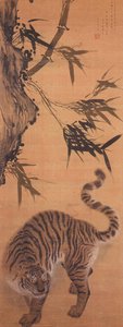 Tiger Under Bamboo — Kim Hong-do