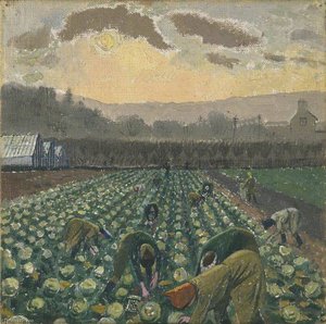 Sprout Picking, Monmouthshire — Evelyn Mary Dunbar