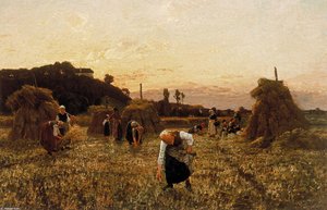 Gleaners At Sunset — Jules Adolphe Aimé Louis Breton