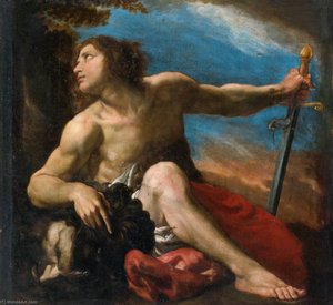 David With The Head Of Goliath — Da Pier Francesco Mola