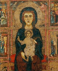 Madonna And Child On The Throne — Maestro Di Tressa