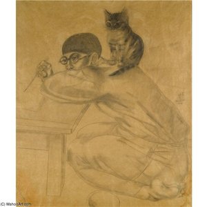 L'artiste Et Son Chat — Léonard Tsuguharu Foujita