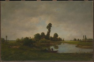 A River Landscape — Théodore Rousseau (pierre Etienne Théodore Rousseau)