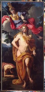 Apollon Couronne Par Minerve — Noël Nicolas Coypel